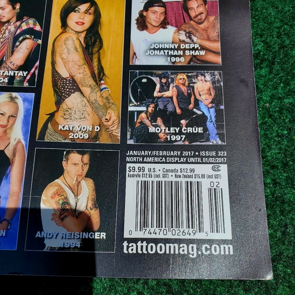 Tattoo Magazine 30th Anniversary Jan/Feb 2017 Issue 323 & 324 Art Skin Ink Model - Picture 3 of 9